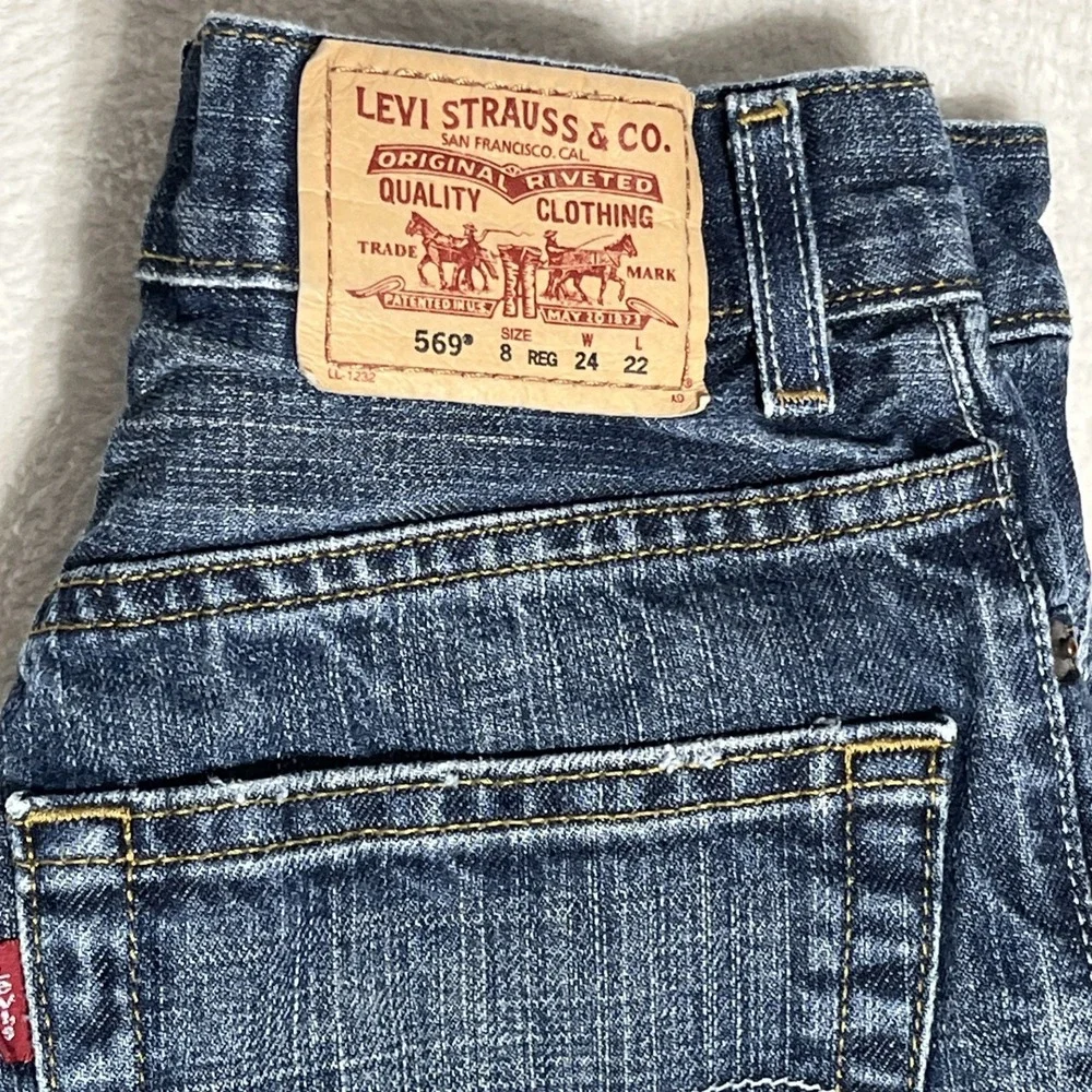Levi's 569 Jeans 3 Pairs‎ Boy's 8 Reg Loose Straight 24 X 22 Cowboy Rodeo EUC